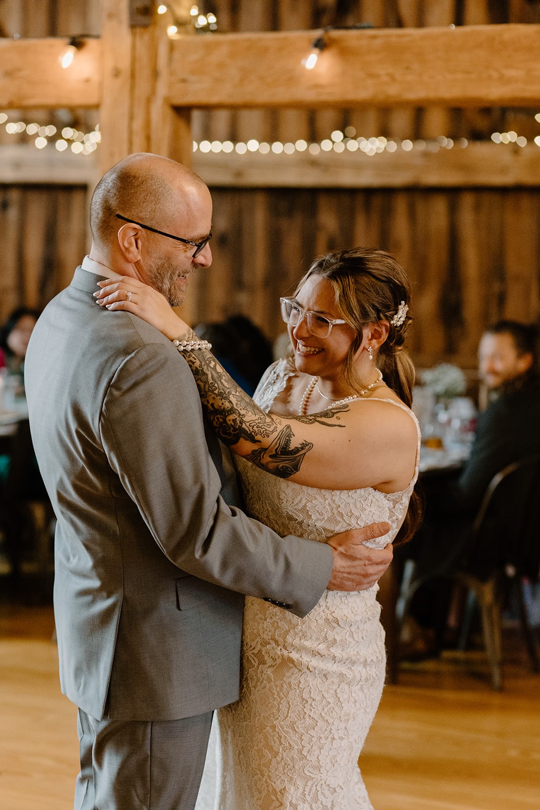 Father and daughter wedding first dance.