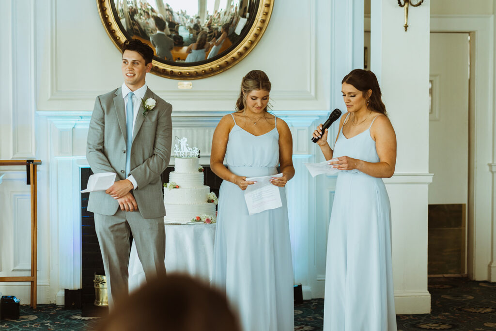 Wedding reception at the Bar Harbor Inn.
