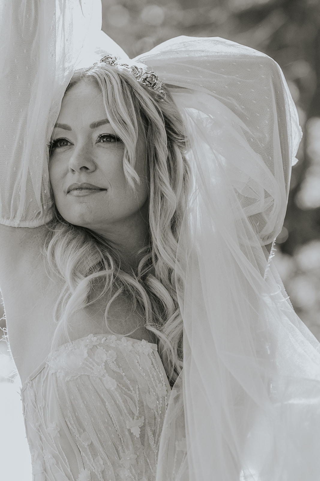 Editorial bridal portrait.