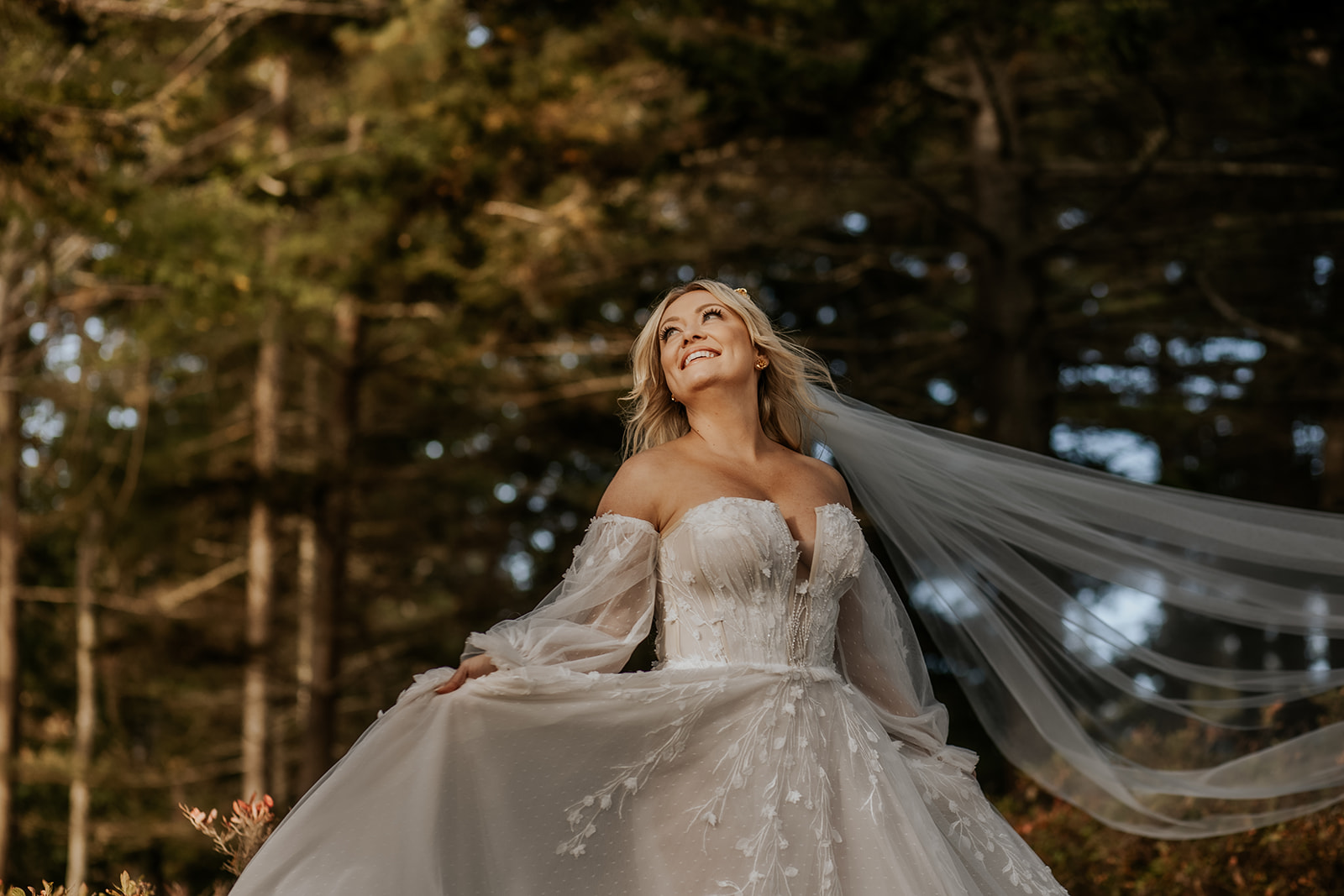 Bridal portrait in Maine.