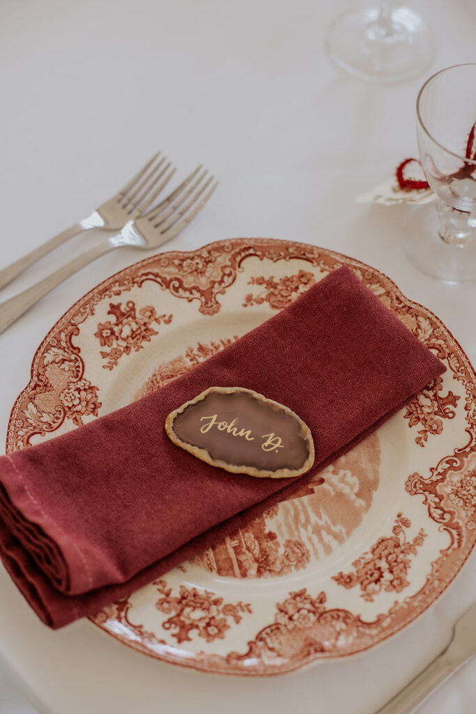 Fall wedding vintage plate.