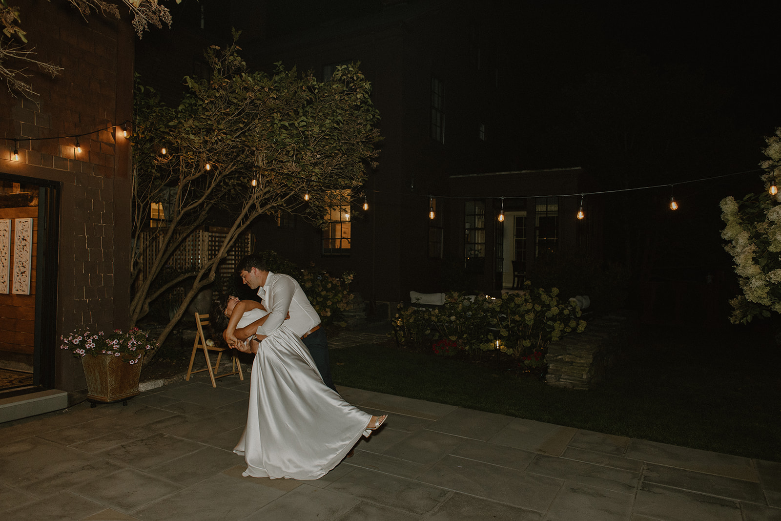 A quiet last dance moment captured at one of Maine’s Historic Wedding Venues.