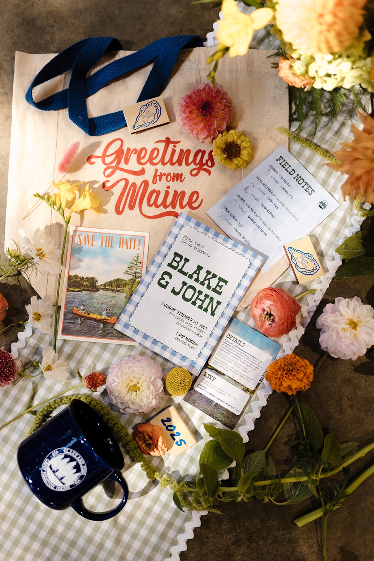 Wedding invitation suite and accessories photographed for colorful weddings detail photos