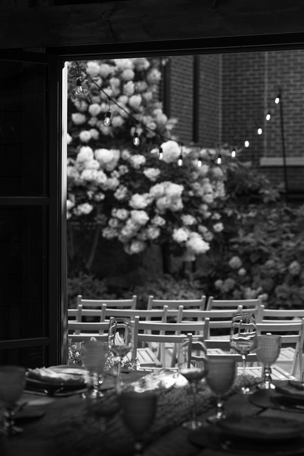 Ceremony seating arranged for a traditional wedding outdoors